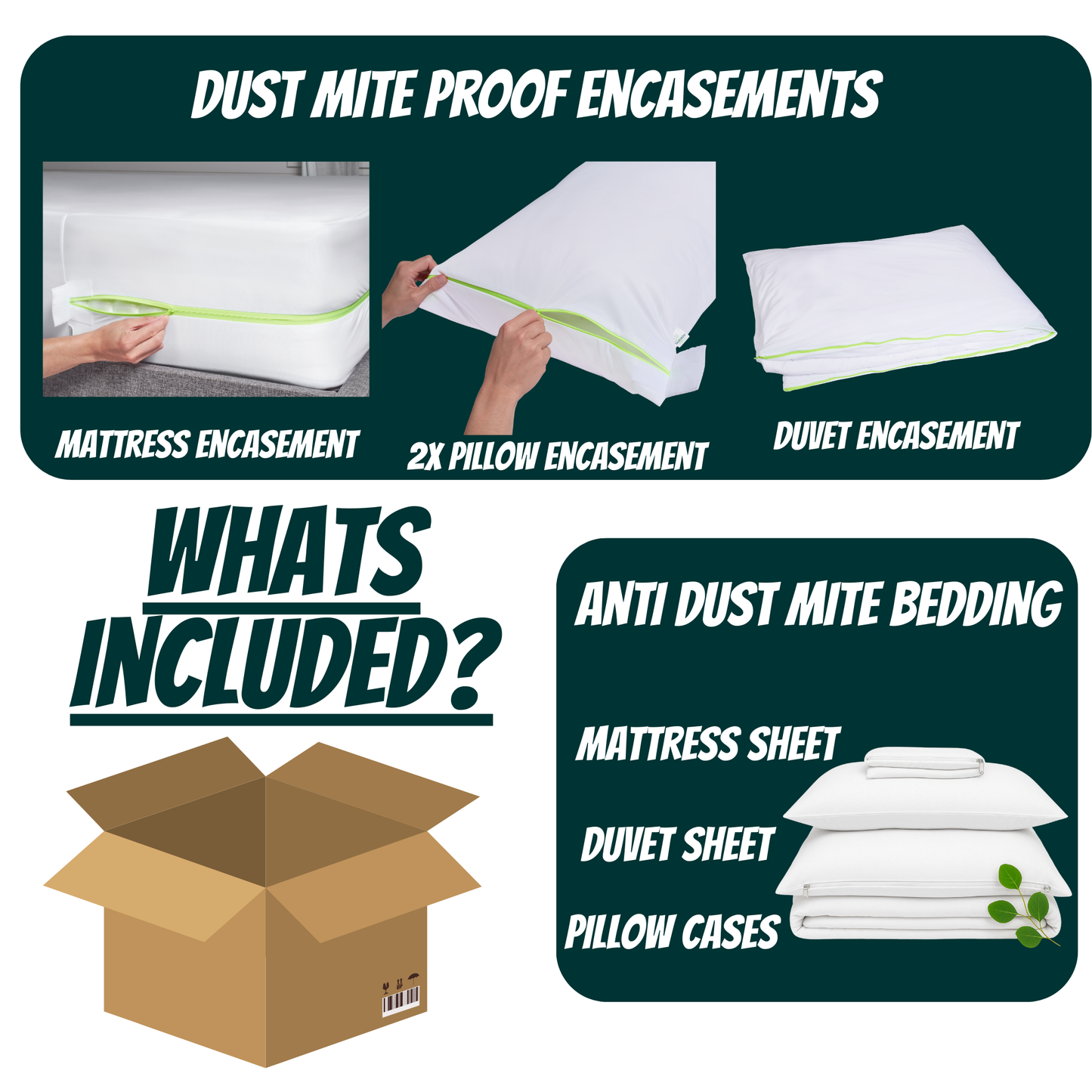 Encasement + Anti Dust Mite Bedding Set