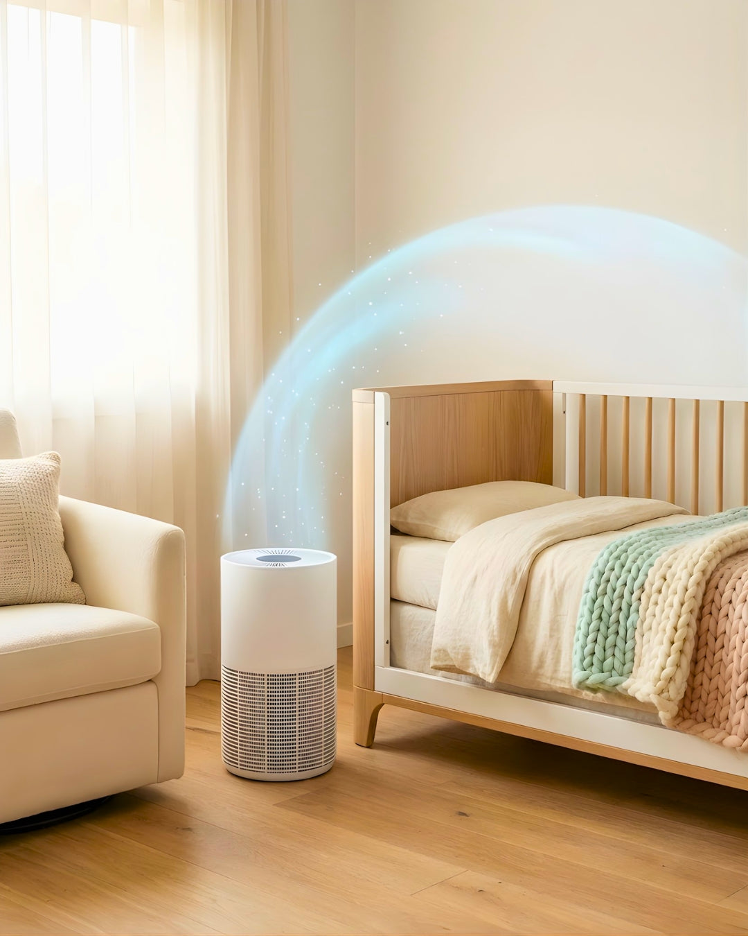 Smart Anti-Dust Mite Air Purifier | HEPA Allergen & Pet Dander Filter (App Control)