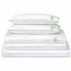 Folded Anti dust mite bedding set including pillow cases and duvet case and mattress case