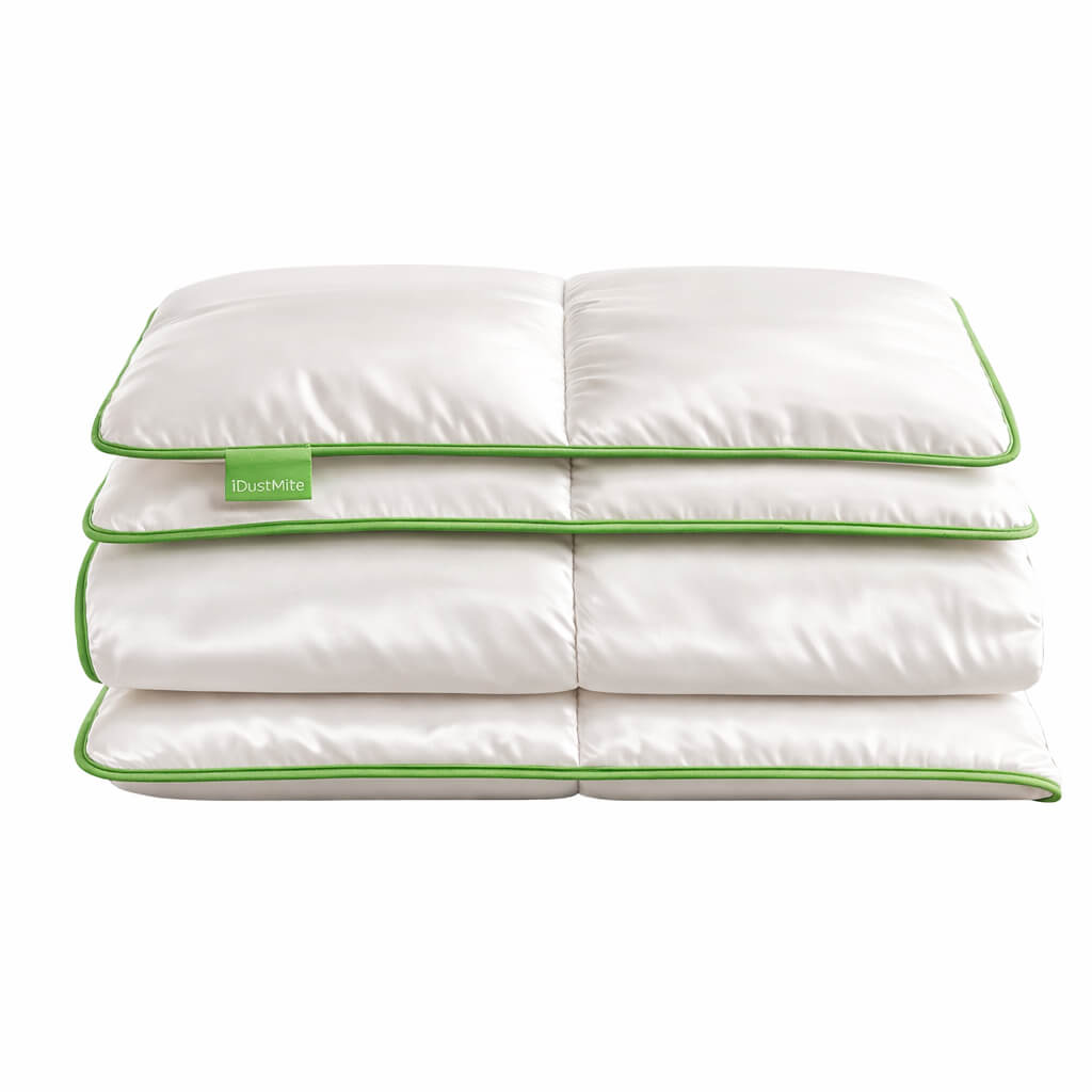 White anti dust mite duvet inner folded