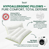 Anti Dust Mite Pillows (Set of 2) – Anti Allergy Bedding