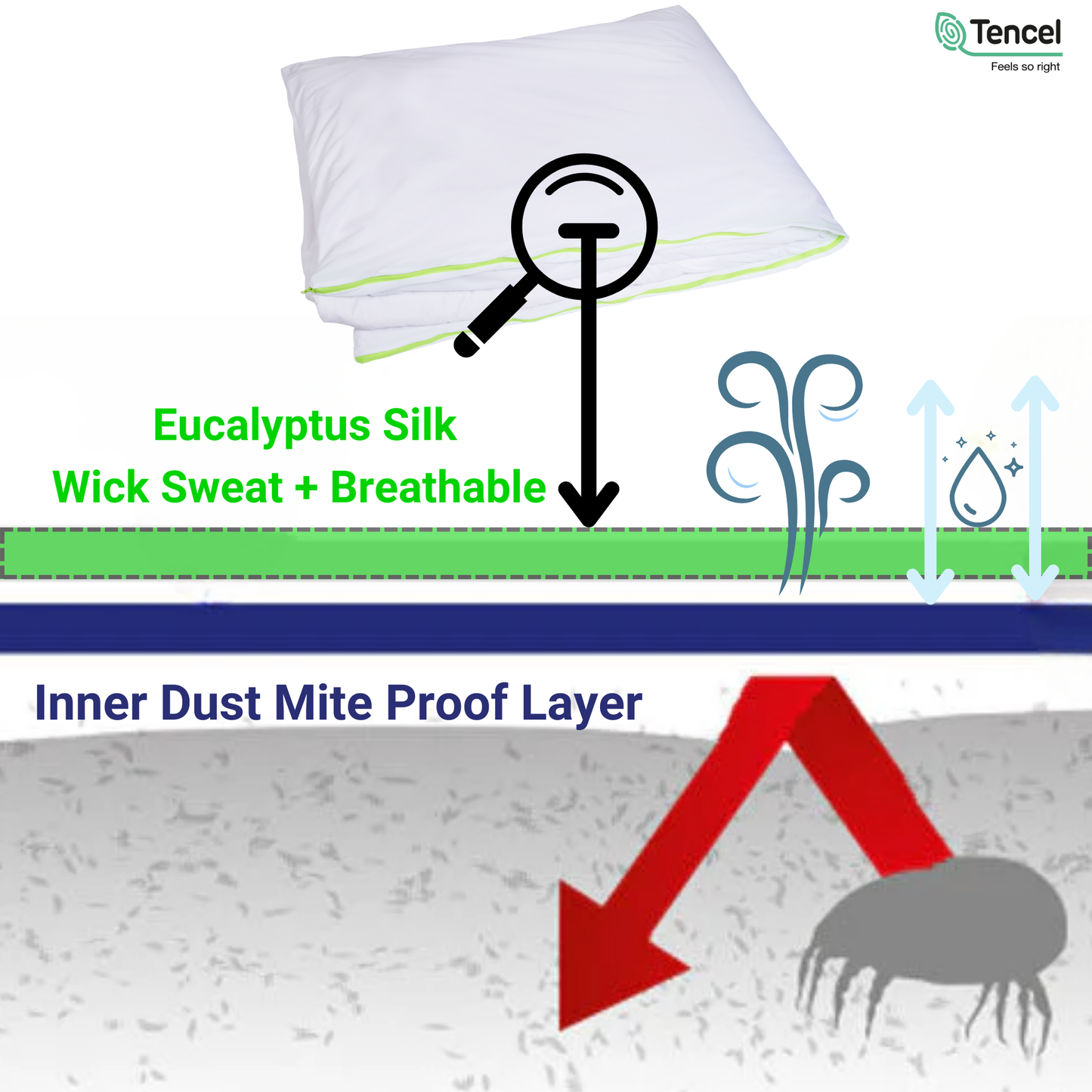 Dust Mite Duvet Encasement | Anti Dust Mite Protector