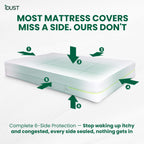 Mattress protector covers all 6 sides to provide dust and allergy proof