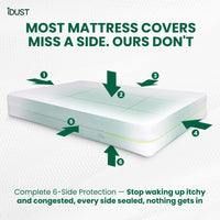 Mattress protector covers all 6 sides to provide dust and allergy proof