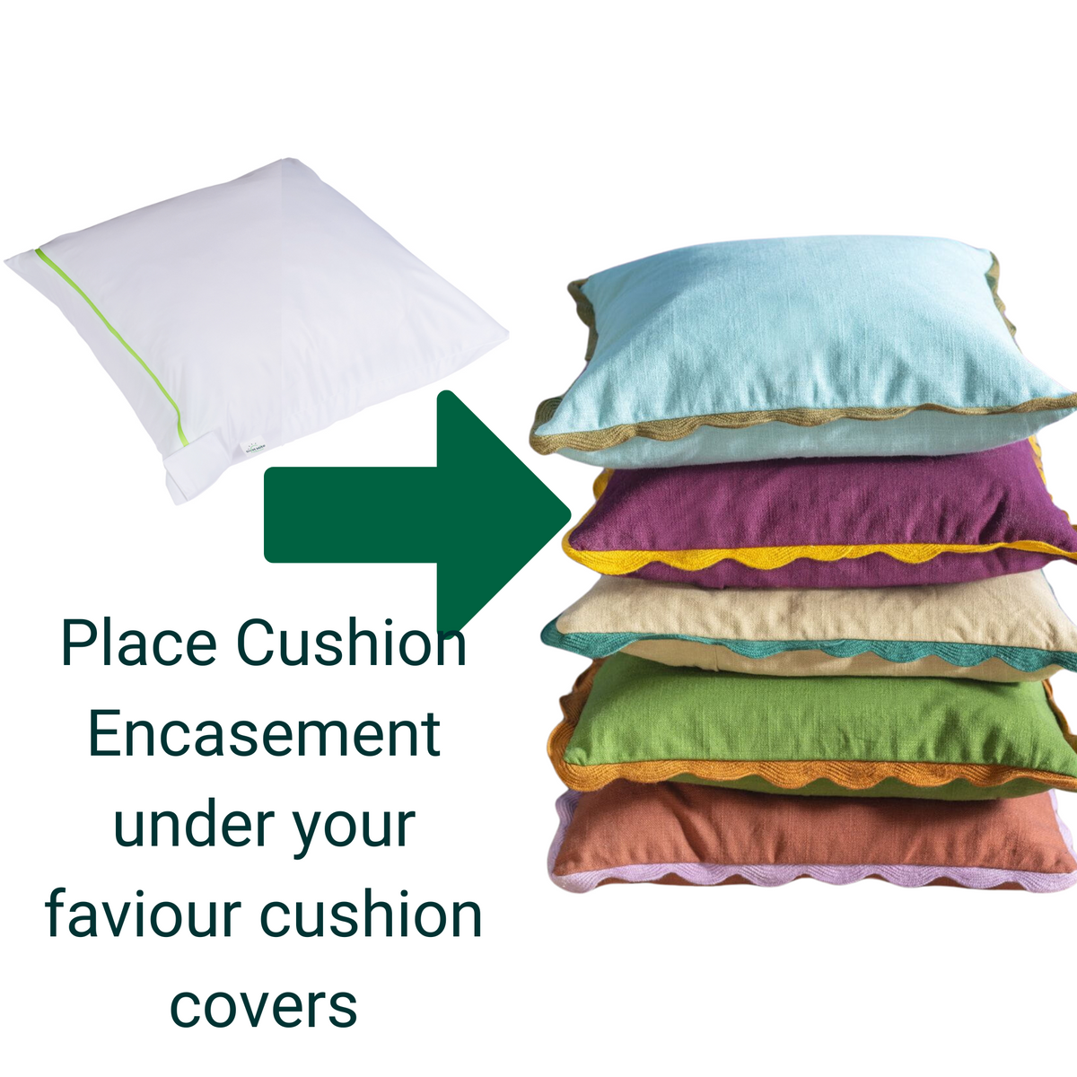 iDustMite dust mite proof cushion protector 45x45cm shown fully zipped and sealed