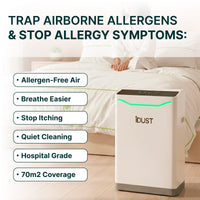 Anti-Dust Mite Air Purifier | HEPA 13 + UV-C for Allergy Relief