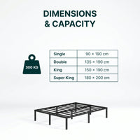 Dust Mite-Proof Metal Bed Frame for Allergy Sufferers