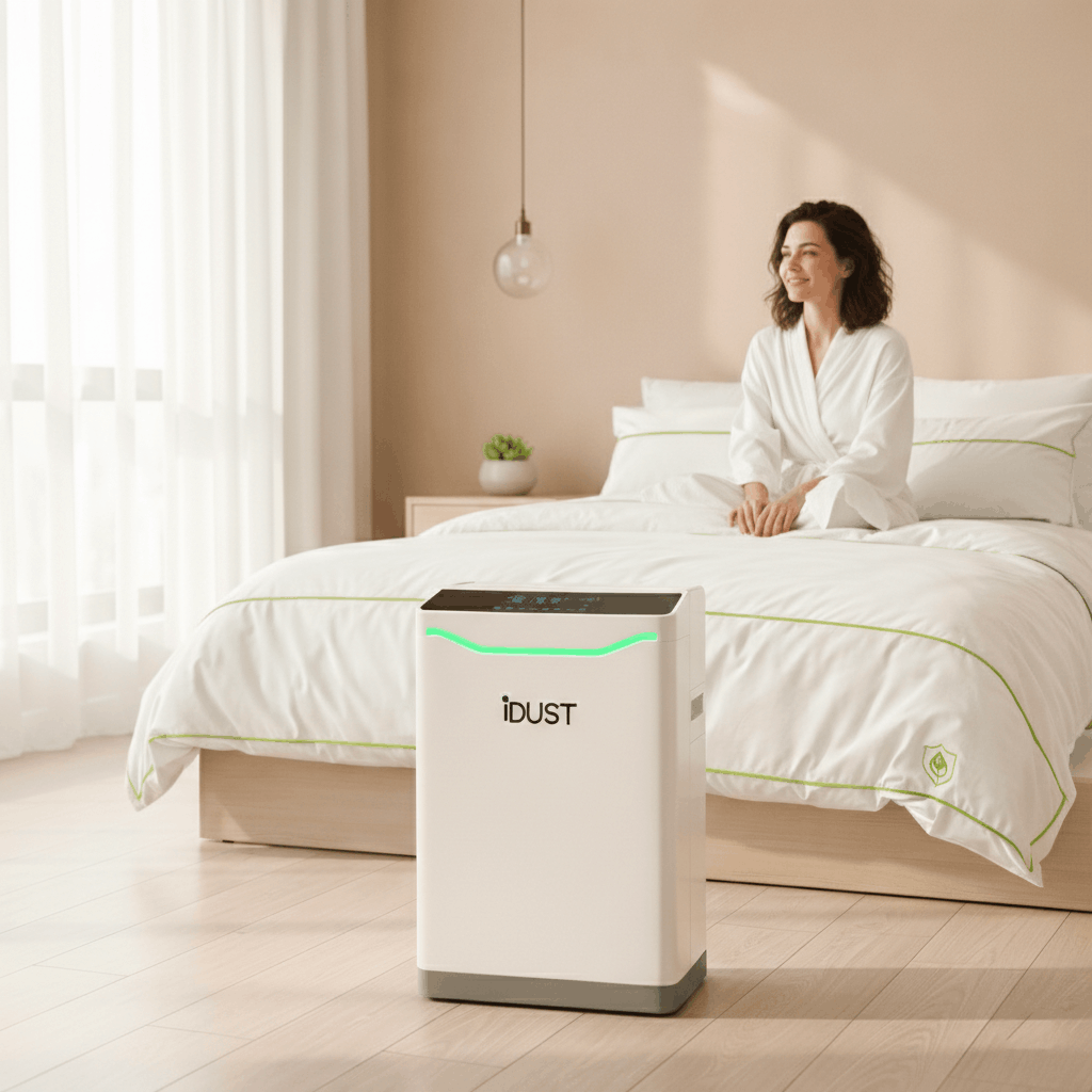 Anti-Dust Mite Air Purifier | HEPA 13 Bedroom Purifier with UV-C