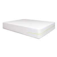 Anti-dust-mite mattress protector covering all 6 sides of the encasement, being unzipped by a hand, showing full 6-sided duvet protection.
