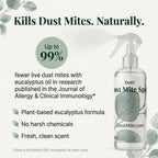 Eucalyptus oil dust mite spray: up to 99% fewer live dust mites in published research