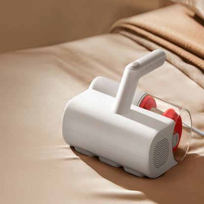 Lightweight dust mite vacuum cleaning a bed for deep allergen removal