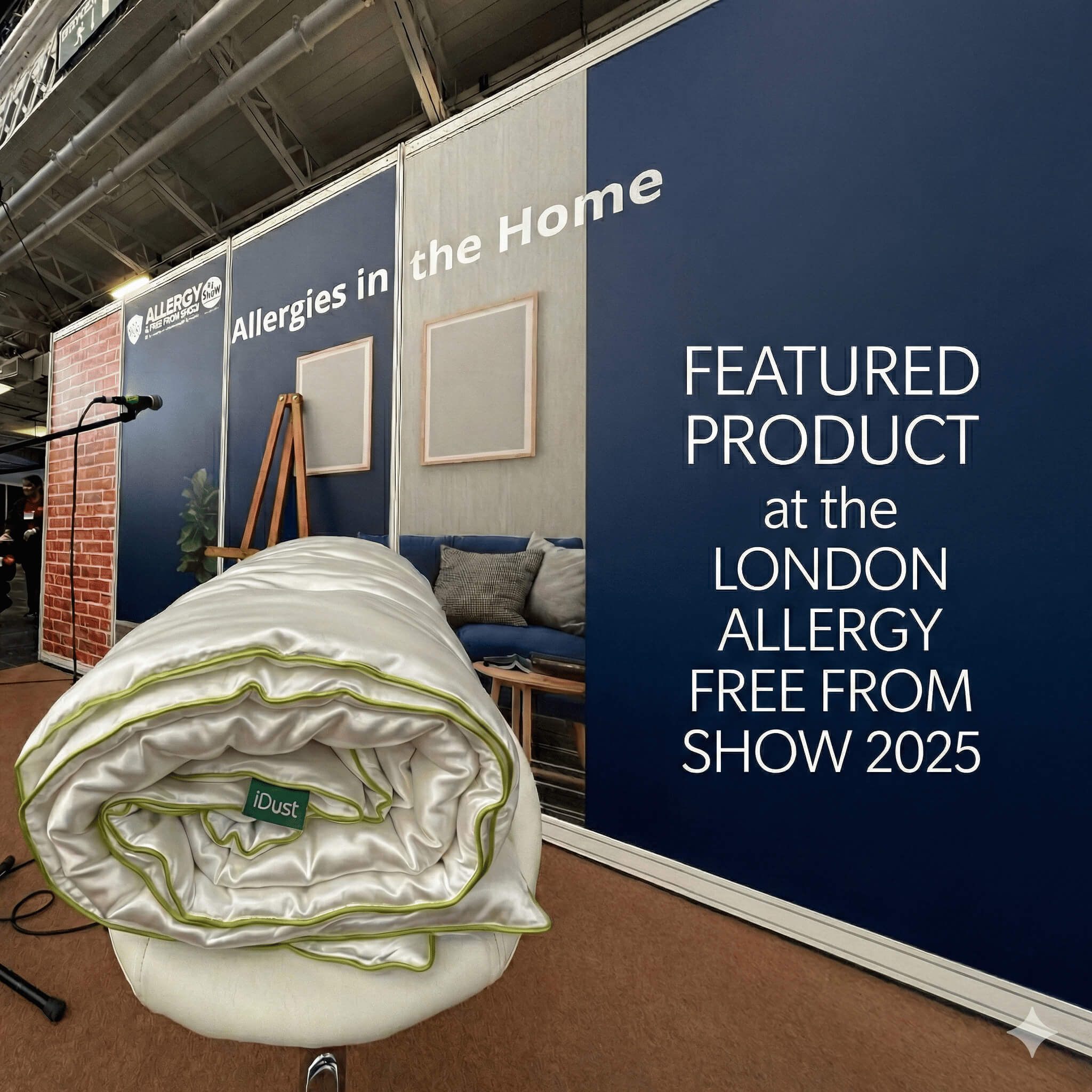 anti dust mite duvet on stage at the allergy free from show