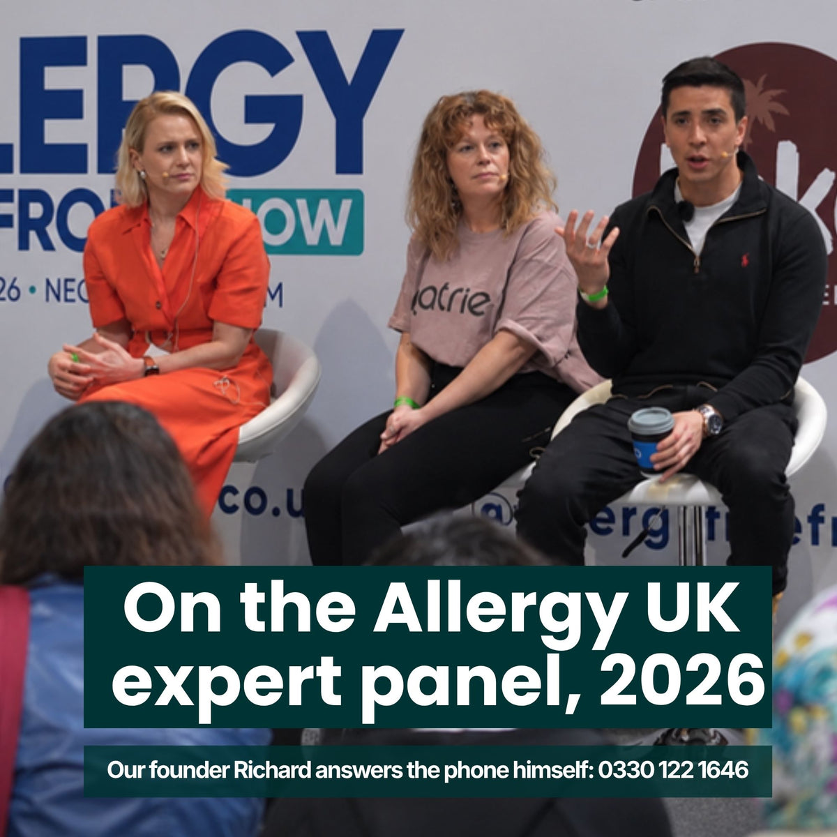 Richard Williams, iDustMite founder, speaking on the Allergy UK expert panel at the Allergy and Free From Show, NEC Birmingham 2026